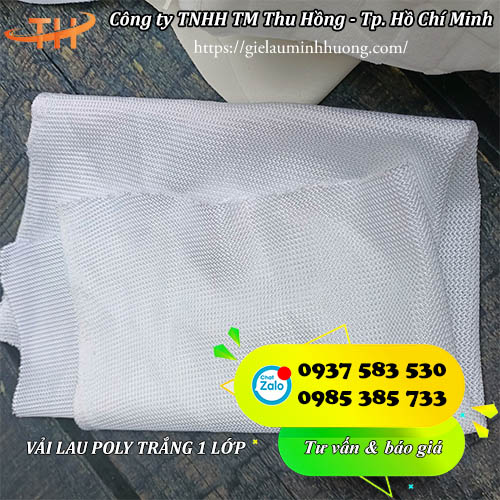 vải lau poly trắng 1 lớp hàng xưởng vải lau poly trắng 1 lớp hàng xưởng