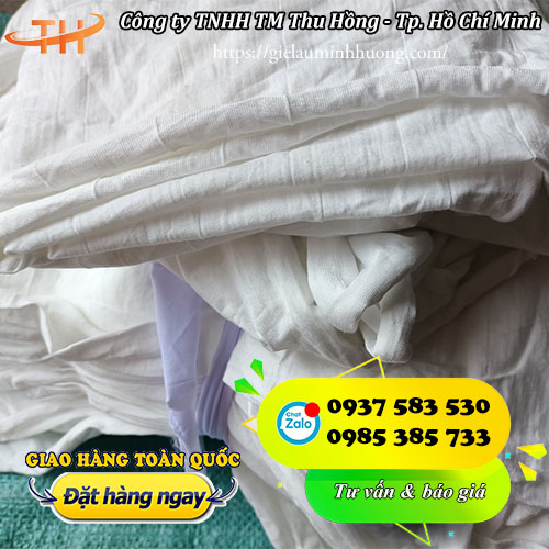 vải lau trắng cotton bo 5kg cân sẵn vải lau trắng cotton bo 5kg cân sẵn