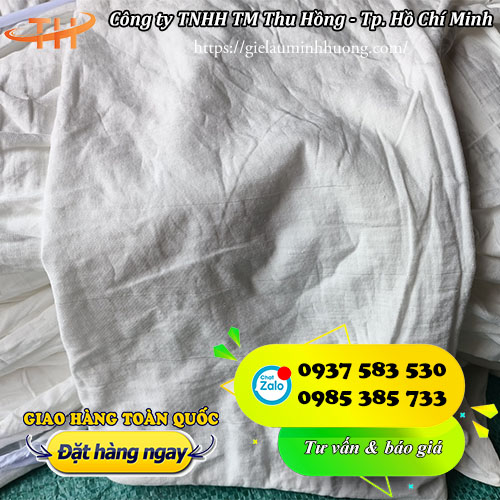 vải lau trắng cotton kích thước lớn 40x40cm vải lau trắng cotton kích thước lớn