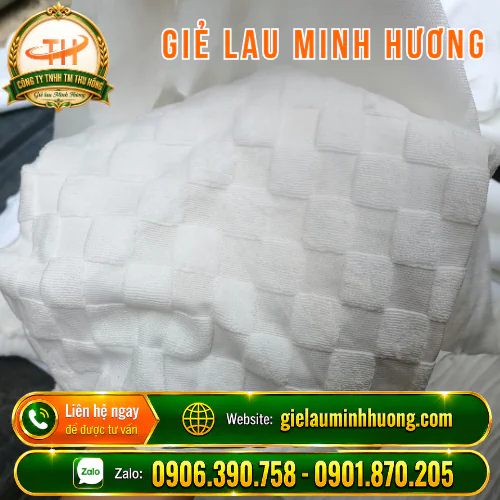 Vải lau trắng cotton mềm mịn tự nhiên Vải lau trắng cotton mềm mịn tự nhiên