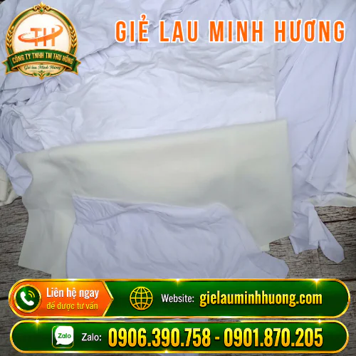 Vải lau trắng cotton phổ biến trong công nghiệp Vải lau trắng cotton phổ biến trong công nghiệp