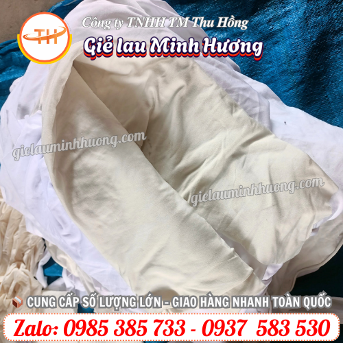 Vải lau trắng cotton và poly chất lượng Vải lau trắng cotton và poly chất lượng