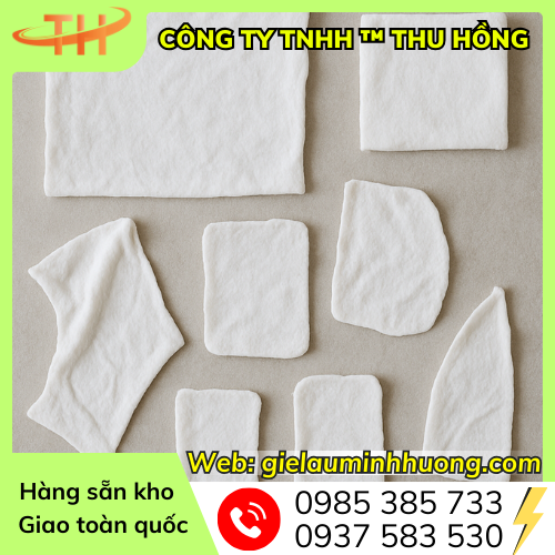 Vải lau trắng khổ nhỏ cỡ 10 - 15cm Vải lau trắng khổ nhỏ cỡ 10 - 15cm