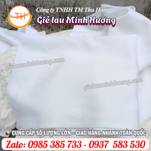 Vải lau trắng poly siêu sạch không ra bụi Vải lau trắng poly siêu sạch không ra bụi