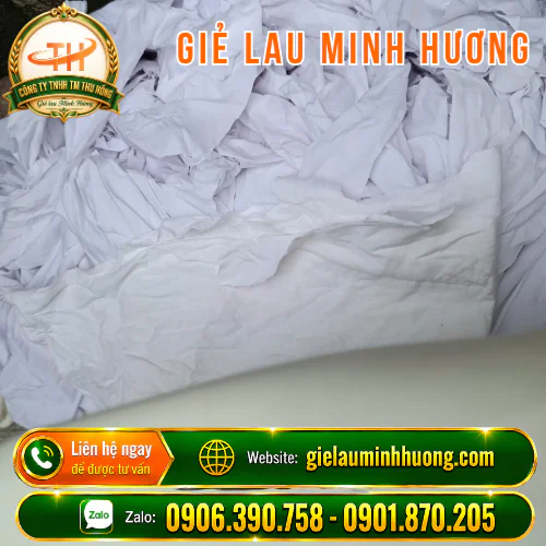 Vải lau trắng vệ sinh bụi bẩn, bảo dưỡng máy... Vải lau trắng thun cotton vệ sinh bụi bẩn