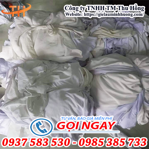 Vải trắng thun cotton lau máy giá rẻ