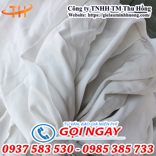 Vải trắng thun cotton lau máy