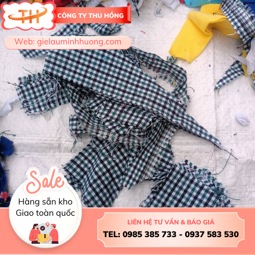 Vải vụn cân ký Vải vụn đa dạng chủng loại: thun cotton, kate, kaki, jean...