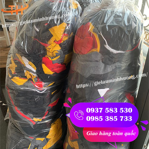 vải vụn dồn bao cát cân ký đóng bao