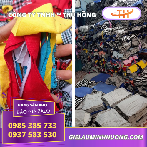 Vải vụn, giẻ lau công nghiệp sản xuất và bán rộng rãi Vải vụn, giẻ lau công nghiệp sản xuất và bán rộng rãi