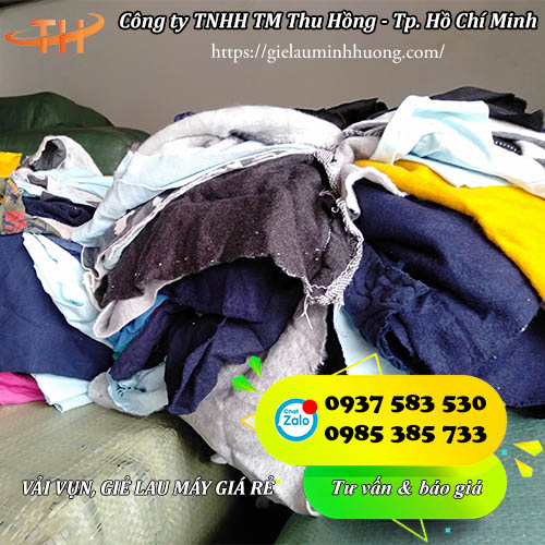 vải vụn, giẻ lau máy tại xưởng vải vụn, giẻ lau máy tại xưởng