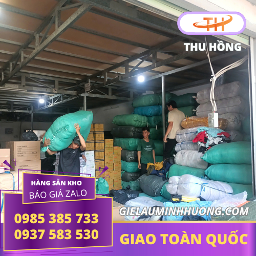 Xuất kho trăm ký giẻ lau nối Xuất kho trăm ký giẻ lau nối