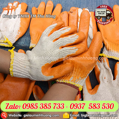 Xưởng sản xuất găng tay nhúng nhựa cam giá sỉ Xưởng sản xuất găng tay nhúng nhựa cam giá sỉ