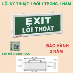Đèn Exit Thoát Hiểm Kentom 1 Mặt KT610