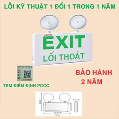 Đèn Chiếu Sáng Sự Cố Kết Hợp Exit Kentom KT730
