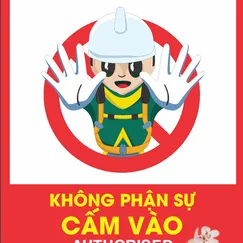 Biển báo công trình  không phận sự cấm vào bằng Mica