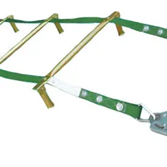 Thang dây thoát hiểm bậc thép có chân chống tường an toàn