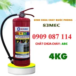 Bình Chữa Cháy ABC 4kg 83MEC Bộ Quốc Phòng - Có Kiểm Định PCCC