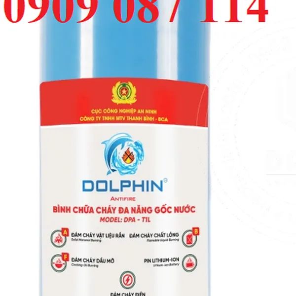Bình Chữa Cháy Đa Năng Gốc Nước Dolphin Vỏ Thép - 1 lít DPA-T1L