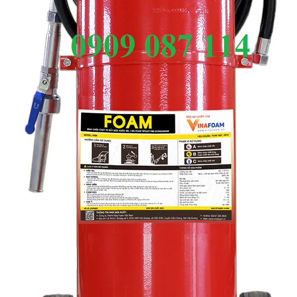 Bình Chữa Cháy Foam Xe Đẩy 50L Có Kiểm Định PCCC