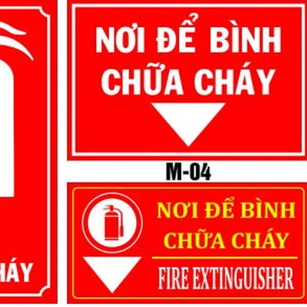 Gia công biển báo nơi để bình chữa cháy