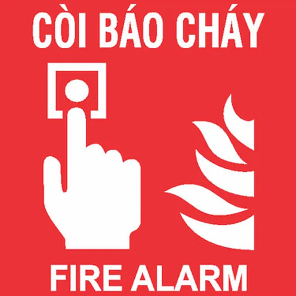 Bảng Vị Trí Còi Báo Cháy Fire Alarm Bằng Mica