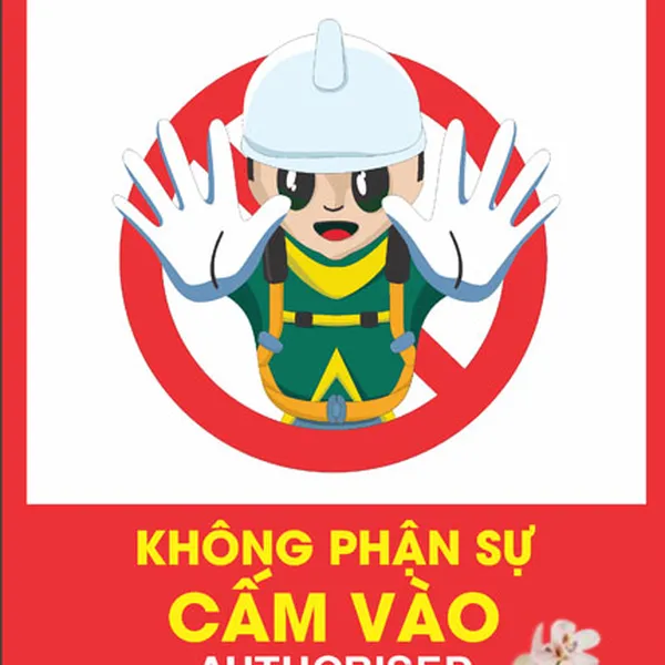 Biển báo công trình  không phận sự cấm vào bằng Mica