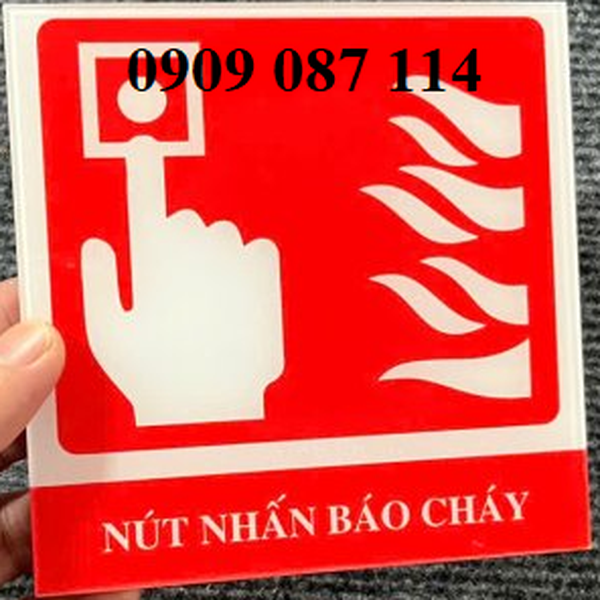 Nút Nhấn Báo Cháy Mica KT 10X10CM