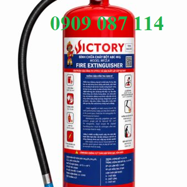 Bình Chữa Cháy Bột ABC 4KG Victory / VN Có KĐ PCCC