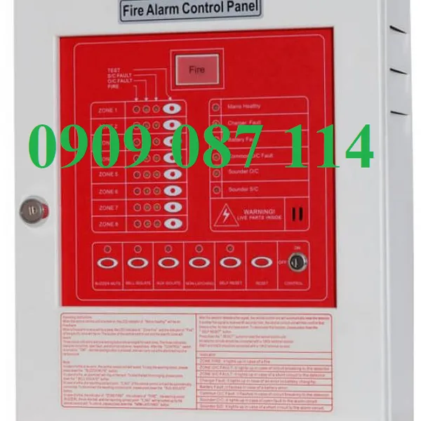 Trung Tâm Báo Cháy 8 Kênh Màu Đỏ YF3-8L 