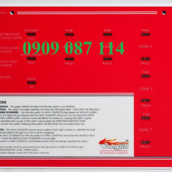Trung Tâm Báo Cháy 8 Zone Yongjin  YJ-808