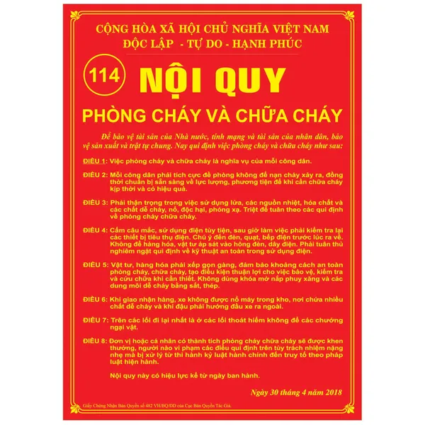 Nội quy phòng cháy chữa cháy