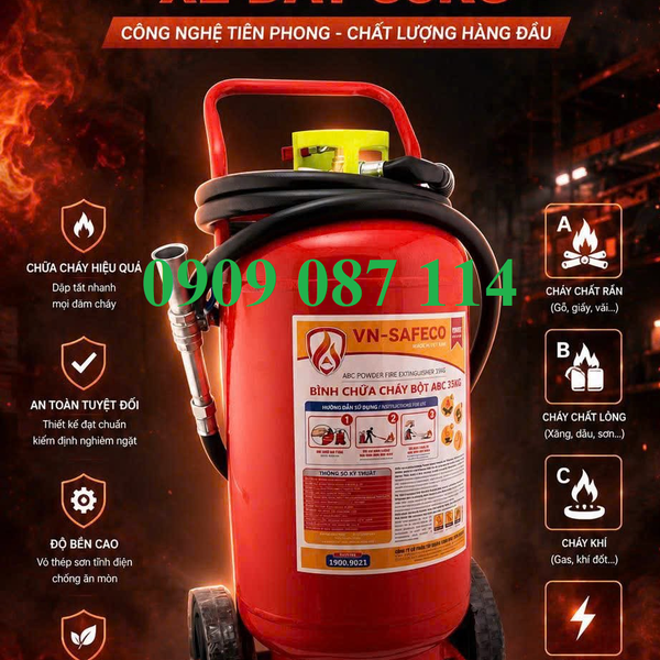Bình Chữa Cháy Bột ABC 35kg VN-SAFECO