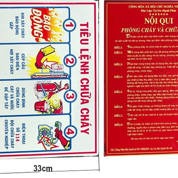 Nội quy tiêu lệnh chữa cháy