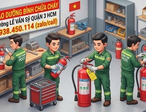 Bảo dưỡng bình chưa cháy đường Lê Văn Sỹ Quận 3 HCM