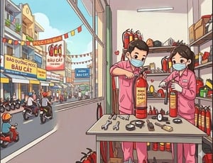 Bảo dưỡng bình chữa cháy đường Bàu Cát Tân Bình HCM