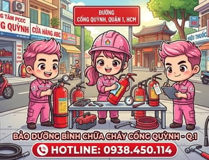 Bảo dưỡng bình chữa cháy đường Cống Quỳnh Quận 1 HCM