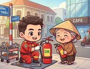 Bảo dưỡng bình chữa cháy đường Hải Triều Quận 1 HCM