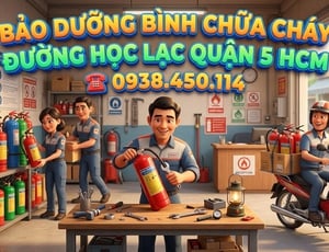 Bảo dưỡng bình chữa cháy đường Học Lạc Quận 5 HCM
