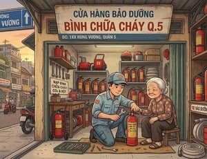 Bảo dưỡng bình chữa cháy đường Hùng Vương Quận 5 HCM