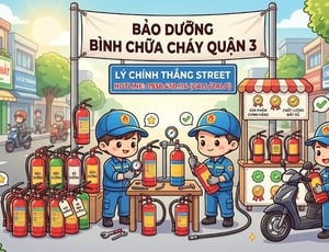 Bảo dưỡng bình chưa cháy đường Lý Chính Thắng Quận 3 HCM