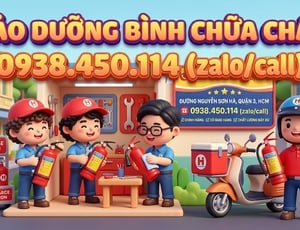 Bảo dưỡng bình chữa cháy đường Nguyễn Sơn Hà Quận 3 HCM