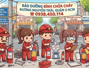 Bảo dưỡng bình chữa cháy đường Nguyễn Trãi Quận 5 HCM