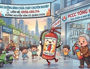 Bảo dưỡng bình chữa cháy đường Nguyễn Văn Cừ Quận 5 HCM