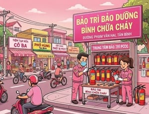 Bảo dưỡng bình chữa cháy đường Phạm Văn Hai Tân Bình HCM
