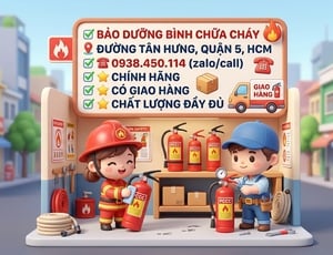 Bảo dưỡng bình chữa cháy đường Tân Hưng Quận 5 HCM