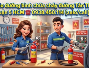 Bảo dưỡng bình chữa cháy đường Tân Thành Quận 5 HCM