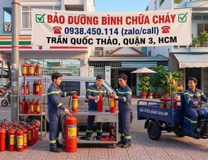Bảo dưỡng bình chữa cháy đường Trần Quốc Thảo Quận 3 HCM