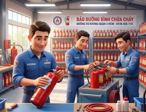 Bảo dưỡng bình chữa cháy đường Tú Xương Quận 3 HCM