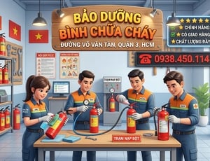 Bảo dưỡng bình chữa cháy đường Võ Văn Tần Quận 3 HCM